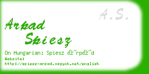 arpad spiesz business card